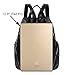 UTO Women Backpack Purse PU Washed Leather Large Capacity Ladies Rucksack Shoulder Bag Black