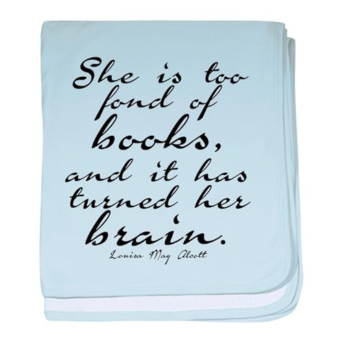 CafePress Too Fond of Books Baby Blanket, Super Soft Newborn Swaddle