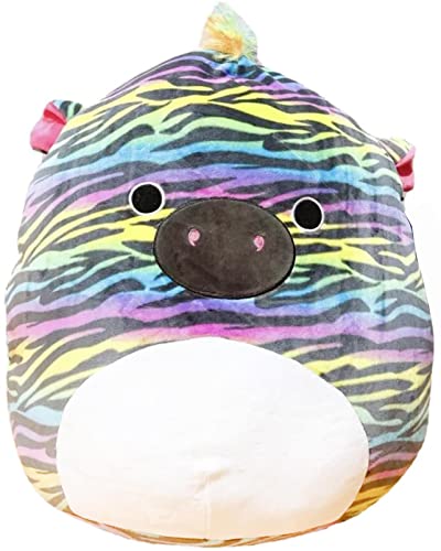 SQUISHMALLOW KellyToys - 8 Inch (20cm) - Safiyah The Rainbow Zebra - Super Soft Plush Toy Animal Pil