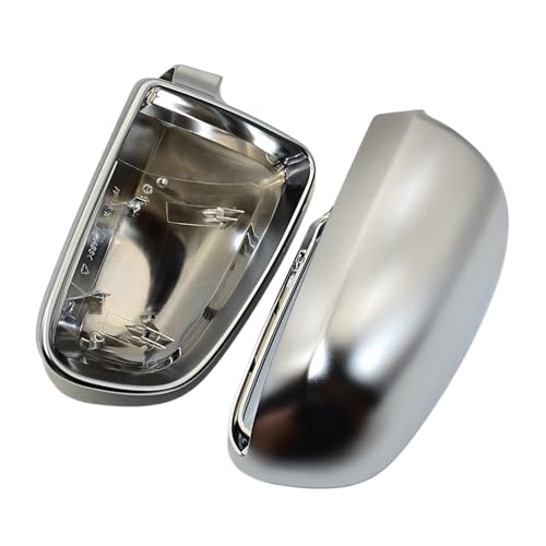 車用サイドミラーキャップ マットクロームミラーカバー バックミラー サイドミラーキャップ Sライン と互換性があるAudi A4 S4 B6 B7 A6 C6対応