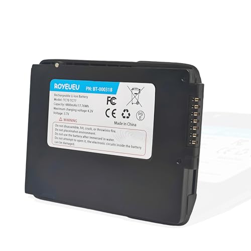 ROYEUEU TC77 for Zebra Scanner Battery BT-000318 - Replacement Battery for Zebra Symbol TC55 TC70 TC72 TC75 TC77 TC70X TC75X TC700H TC700K TC720L Barcode Scanner BT-000318-01 82-171249-02 4800mAh
