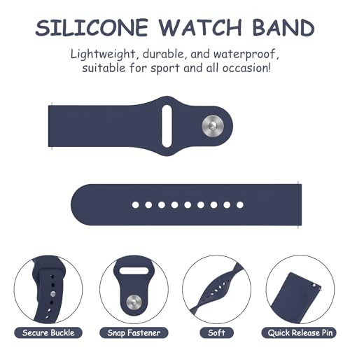 2 Pack Correas de silicona 20mm para Gabb Watch miniatura 4