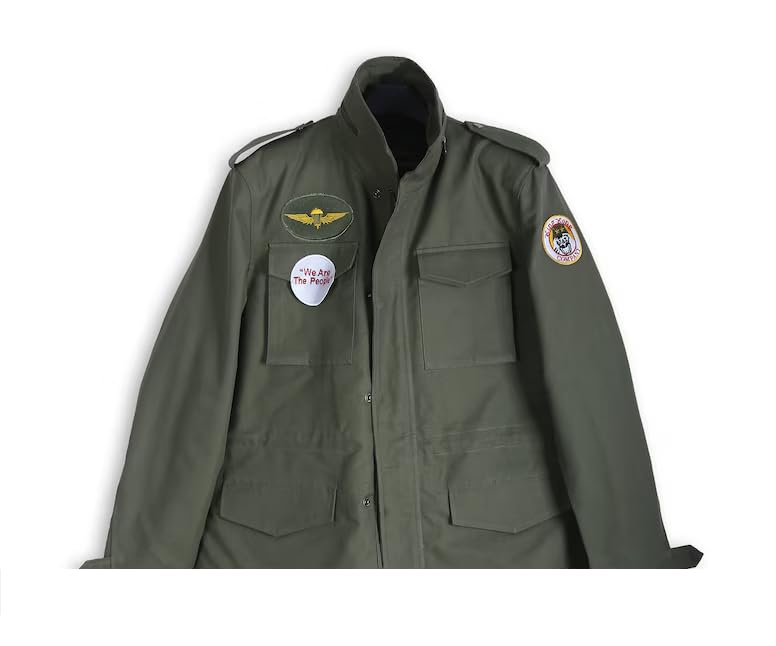 Men's Taxi Driver Travis Bickle Jacket | Robert De Niro M65 Green Military Jacket With Multiple Pockets2