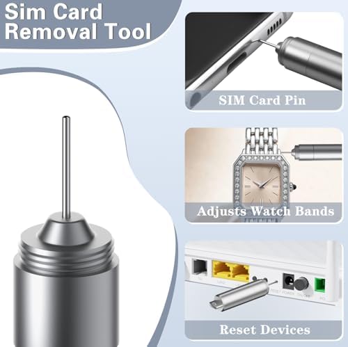 Image of SIM Ejector Tool, SIM Card Removal Tool Keychain with Durable Construction, Compact SIM Ejector Pin for Mobile Device Maintenance, Essential SIM Ejector Accessory for Everyday Use