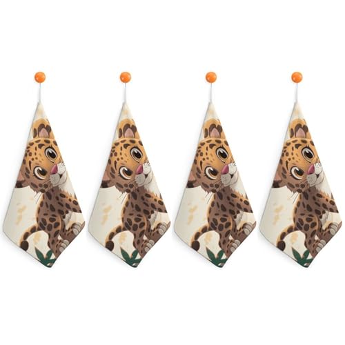 Serviette à main tigre en microfibre douce et légère pour le bain - 2