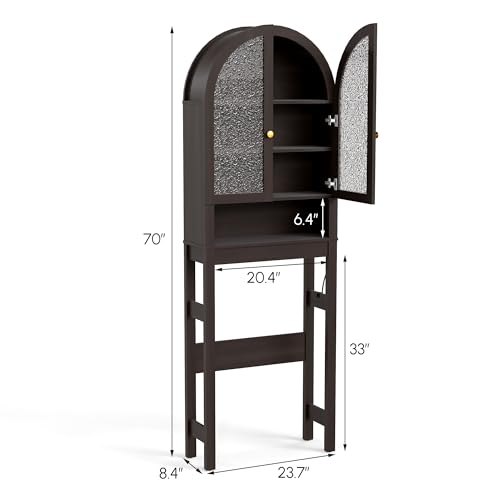 Over-The-Toilet-Storage-Cabinet-Arched-Bathroom-Organizer-and-Storage-with-Acrylic-Doors-and-Adjustable-Shelf-Space-Saving-Modern-Freestanding-Bathroom-Modern-Storage-Cabinet-Over-Toilet-Espresso