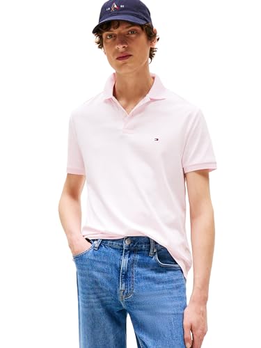 Image of Tommy Hilfiger Mens Short Sleeve Casual Polo Shirts in Regular Fit with Liquid Cotton