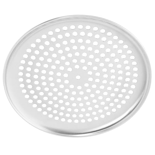 OUNONA Bandeja Redonda Perforada para Pizza Bandeja para Hornear Multiusos Antiadherente Resistente y Fácil de Limpiar para Hogar y Panaderías