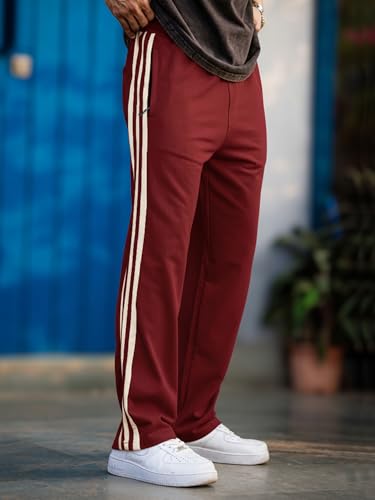 Image of Maniac Mens Colorblock Biscuit and Brown Color Baggy Fit Pant