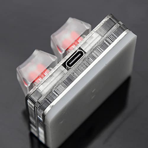 Image of Mini 2-Key Keyboard RGB Programmable Mechanical Gaming PC Keypad Red Switch
