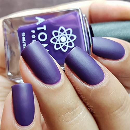 Purple Matte Nail Polish - Atomic Polish - Iodine (I) Matte