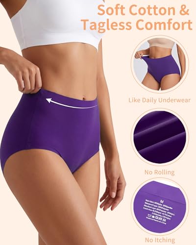 anthuth Period Underwear for Women High-Waist, Leakproof Reusable Panties for Heavy Flow & Bladder Leak Incontinence — view 4