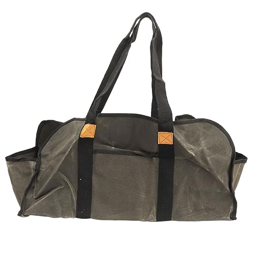 VBLKUYDPR Portalegna da ardere in Tela Cerata, Portalegna con Manici rinforzati, Borsa da Trasporto in Legno di Grande capacità per deposito Legna da ardere per caminetto da Campeggio,