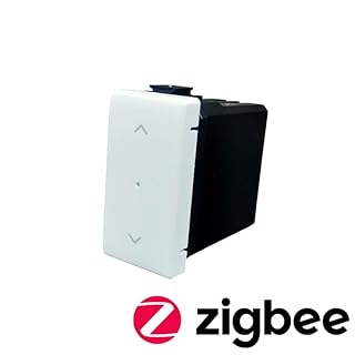 Elektronova Pulsante saliscendi tapparella Zigbee/Tuya connesso Smart Wifi frutto modulo compatibile con supporti Bticino Matix bianco