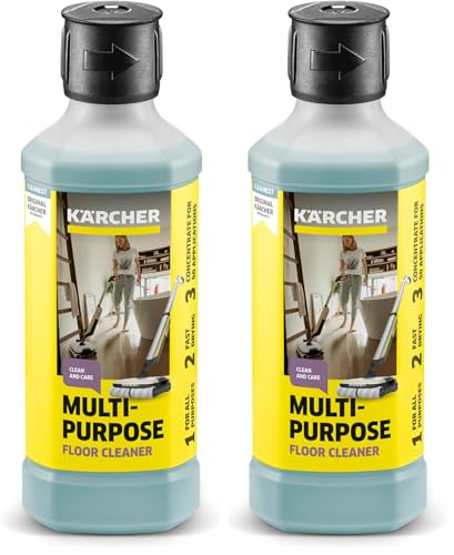 Kärcher Limpiador de Suelos Universal RM 536, Resultados sin Rayas en Todos los Suelos Duros, 500ml de Producto generan 40l de líquido Limpiador una Vez diluido (Paquete de 2)