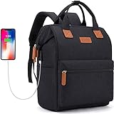 Große Kapazität: Viele funktionale Taschen und eine leicht zugängliche Öffnung im Doktortaschen-Stil, einschließlich Laptop-Tasche, Netztasche und sicherer Reißverschlusstasche auf der Rückseite, sorgen für einen übersichtlichen Transport all Ihrer Sachen.