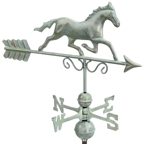 Galloping Horse Weathervane - Blue Verde Copper by Good Directions