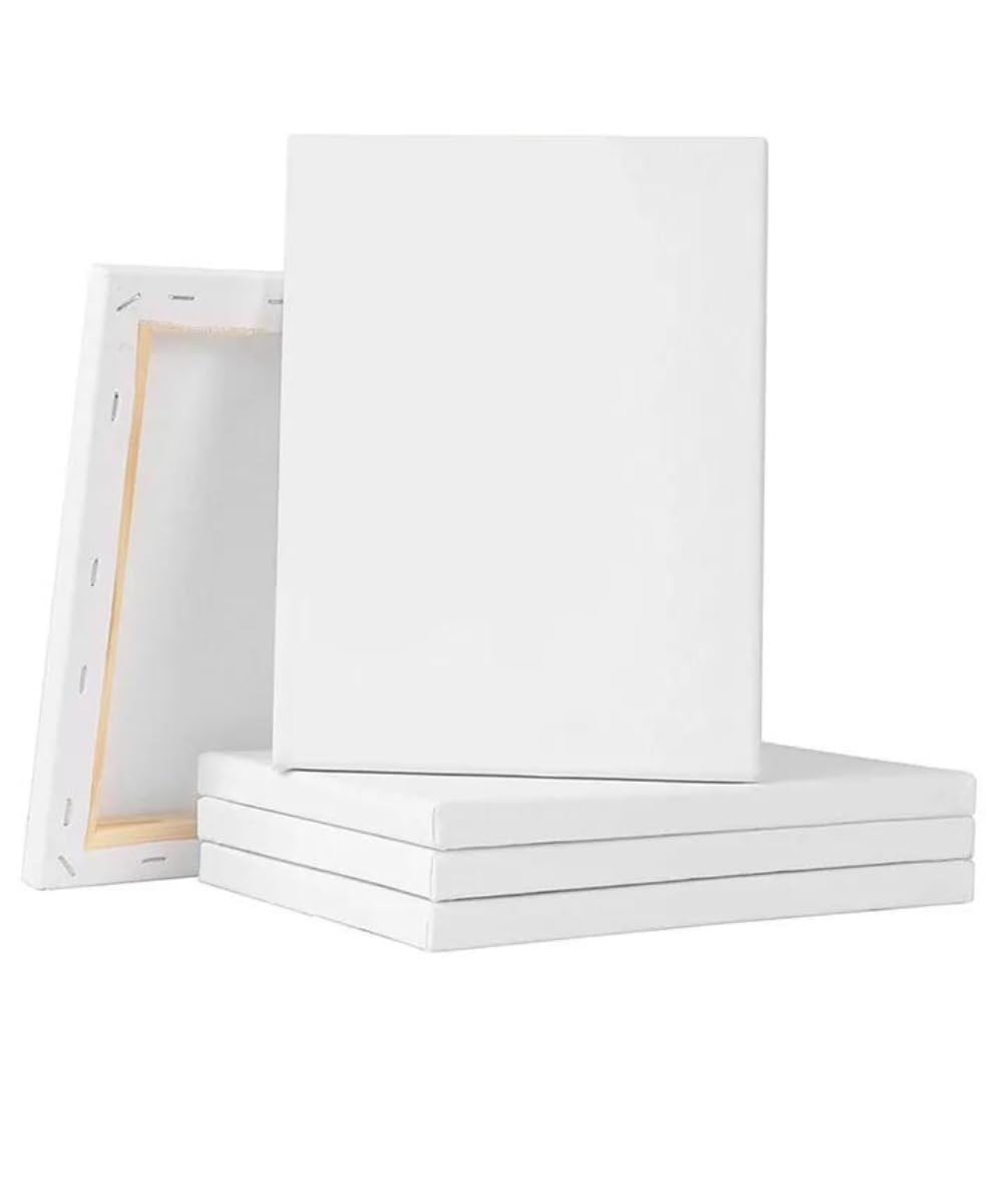 A3 Size White Blank Canvas Board (30 x 40 CM) for Painting,100% Natural Cotton Canvas, Medium Grain, Acid Free Artist Quality Triple Primed Gesso Canvas - Pack Of 2