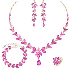 hot pink - gold tone