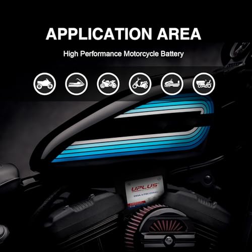 Image of YB9A-A ATV Battery, 12N9-4B-1 UPLUS AGM Motorcycle Snowmobile Batteries EB9A-4-PW 12 Volt 9 AH, Rechargeable Maintenance Free SLA