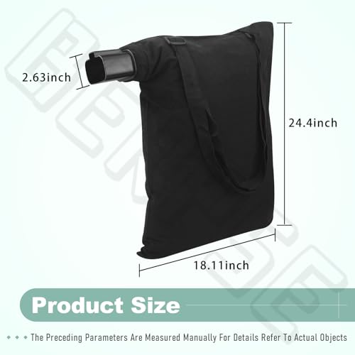 BERPSE 5140125-95 Leaf Blower Vacuum Shoulder Bag Replaces 5140117-99, for Black & Decker 3-in-1 Electric Leaf Blower, Fits Model BV2900 BV3100 - Image 3