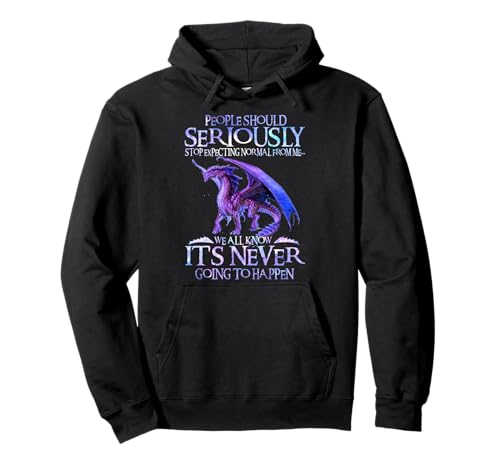 Cute Dragon Seriously Dragon For Women and Girls Funny Pullover Hoodie