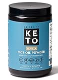 Perfect Keto MCT Oil C8 Powder, Coconut Medium Chain Triglycerides for Pure Clean Energy, Ketogenic Non Dairy Coffee Creamer, Bulk Supplement, Helps Boost Ketones, Vanilla