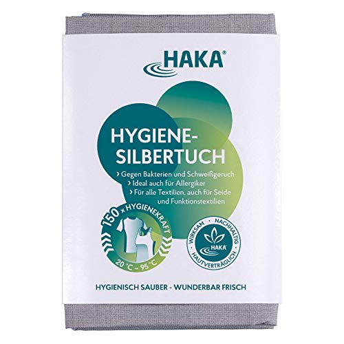HAKA Hygiene Silbertuch, 1 Stück (150 Waschladungen), antibakteriell, für frische Wäsche, neutralisiert Gerüche, wirkt ab 20 °C, Allergiker geeignet, wiederverwendbar, für Waschmaschine