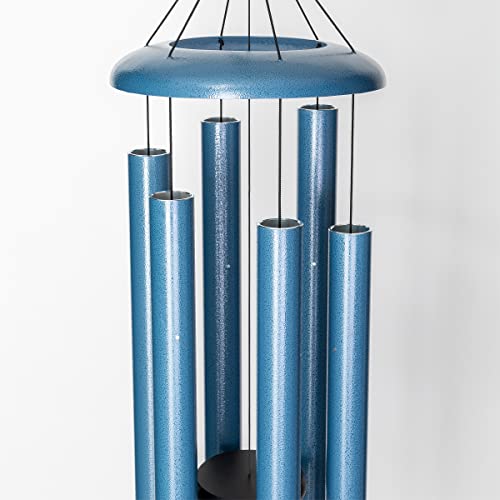 Corinthian Bells By Wind River - 60 Inch Sky Blue Wind Chime For Patio, Backyard, Garden, And Outdoor Décor (Aluminum Chime) Made In The Usa #TOP2