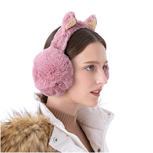 image for Surblue Foldable Cat Ear Earmuffs Winter Warm Outdoor Ear Covers Headb