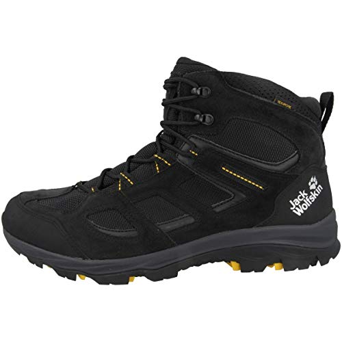 Jack Wolfskin Herren Vojo 3 Texapore Mid M, Black Burly Yellow Xt, 44 EU