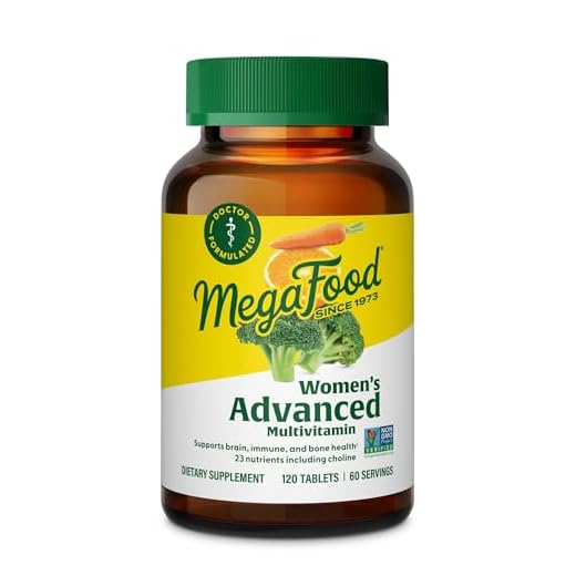 MegaFood Women's Advanced Multivitamin - Doctor-Formulated Multivitamin with Iron, Choline, D, C and Zinc - Brain and Bone Health - Immune Support - Vegetarian - 60 Tabs (30 Servings)
