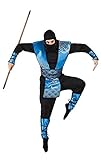 Größe: 54 / 56 Boland 83559 - Erwachsenenkostüm Ninja Royal, Größe 54 / 56