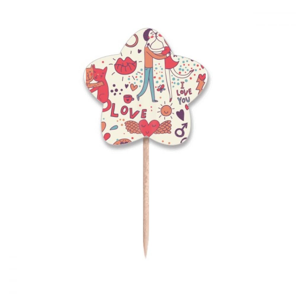Cure-dents fleur Love Couple pour célébrer l'amour au quotidien