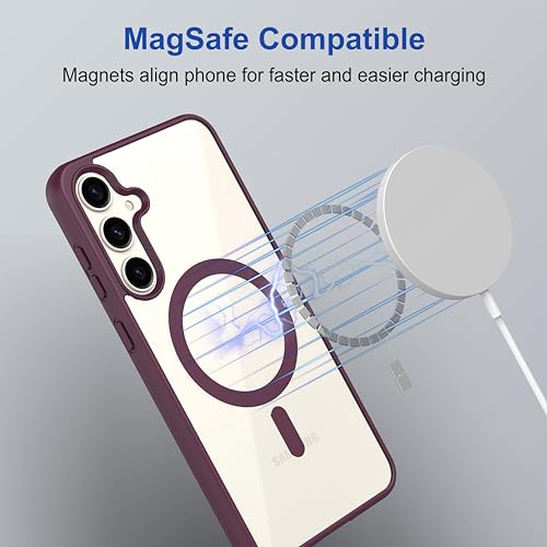 Image of amazon basics Back Case Cover for Samsung Galaxy S25 5G | Scratch-Resistant Back Case Cover | Wine Red