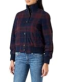 durchgehender Reißverschluß MUSTANG Damen Hanna SC Blouson, Indigo Twill Check 12347, XS