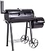 BBQ Grill Smoker Grillwagen Holzkohlegrill 2 Kammern Barbecue 125x60x120 cm 28 kg Transporträder Temperaturanzeige inkl. Schutzplane Abdeckung