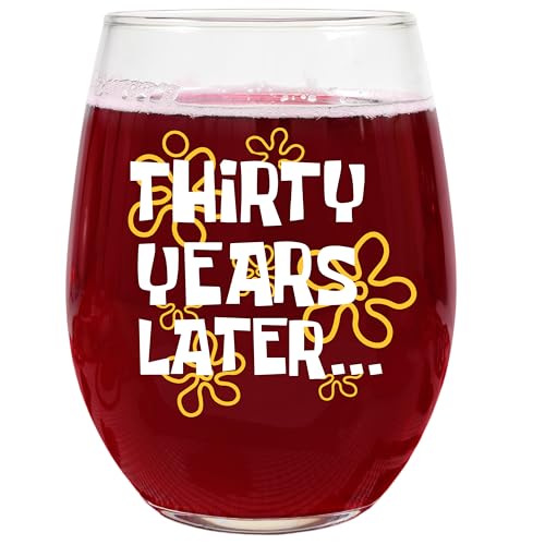 Glassicle Funny 30th Birthday Wine Glass for Women – “30 Years Later” Design – 15oz Stemless...