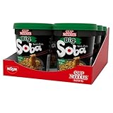 NISSIN Soba Big Teriyaki Instant Wok Style Noodles, 113 g Pot (Pack of 6)