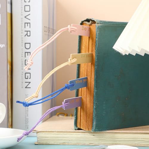 Skyygemm 10 Pcs Christian Bookmarks for Women Leather Bookmarks Handmade Bible Bookmarks Christian Gifts for Women Book Lovers Readers Church Book Club(Pastel) - Thumbnail 4