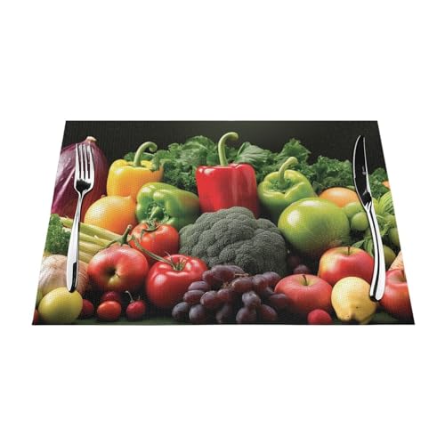 Set de table antidérapant PVC lavable protège table résistant lot de 6 pièces - 8