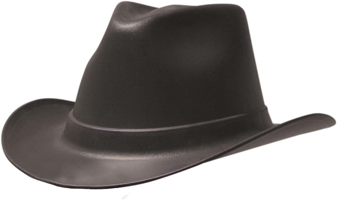 VCB200-06 Vulcan Cowboy Style Hard Hat with Ratchet Suspension, Black, One Size