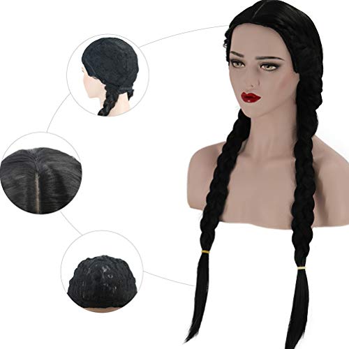 Lurrose 1Pc Estilo Europeu Feminino Peruca de Cabelo Duas Tranças Peruca Moda Bela Adereço de Cabelo
