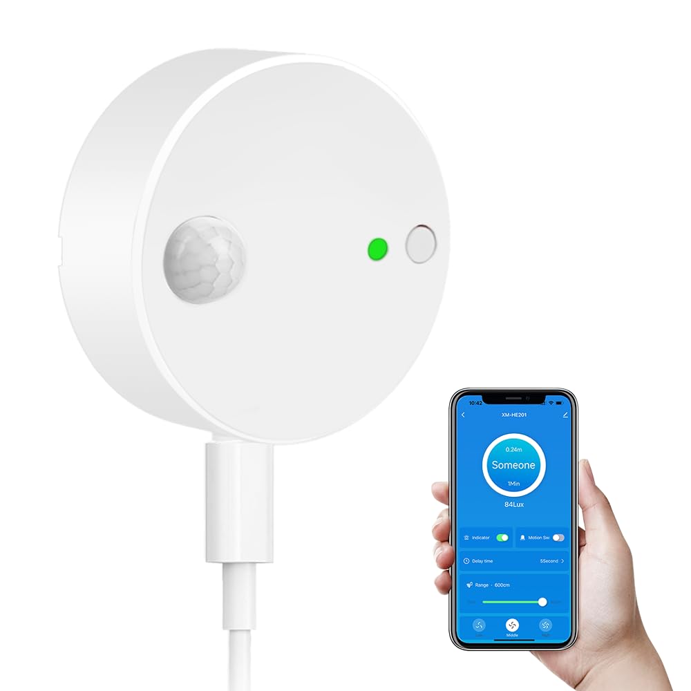 Smart Motion Sensor, Tuya App Control, 24G Radar Detector, Human Body Presence Detection, Not Alexa Compatible