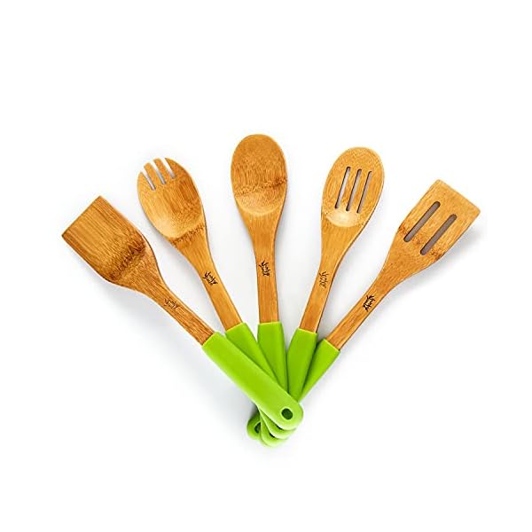 bambuswald© Utensilienhalter aus 100% Bambus - Blumenvase Weinflaschenhalter Küchenutensilienhalter