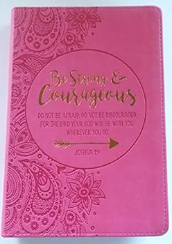 Imitation Leather Be Strong & Courageous Journal Book