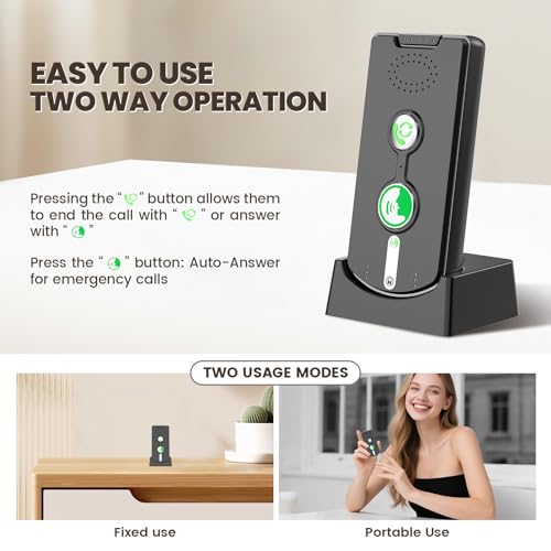 Gegensprechanlage, 2-Wege-Gegensprechanlage, kabelloses Intercom-System für Zuhause, 500M SOS Alarm Kabellos Senioren Notruf Intercom, Echtzeit-Kommunikation zwischen Räumen (3)