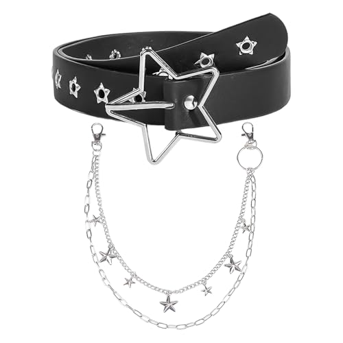 Ya en mundofriki.es: 1 Cinturón De Elemento Estrella Y Cadena De Metal Para Pantalones, Punk, Personalidad De Moda, Accesorios De Ropa, Cinturón De Cuero Pu