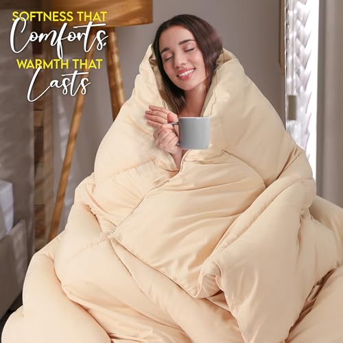 image for Utopia Bedding Comforter Duvet Insert, Quilted Comforter with Corner T