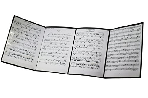 Moreyes Classeur pour partitions de musique Se déplie pour la lecture de la musique Noir Cover